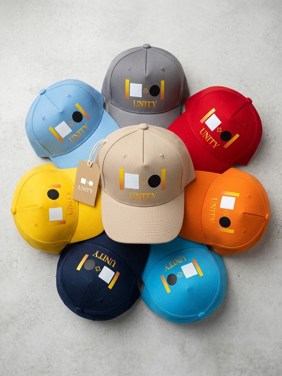 Unity caps arranged in a circle